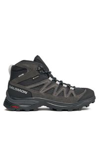 salomon - Salomon Trekkingi X Ward Leather Mid GORE-TEX L47181900 Czarny. Kolor: czarny. Materiał: zamsz, skóra #1