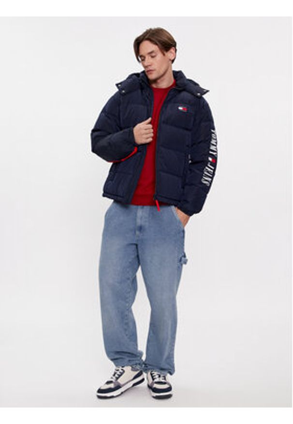 Tommy Jeans Kurtka puchowa Alaska Archive DM0DM18481 Granatowy Regular Fit. Kolor: niebieski. Materiał: syntetyk, puch