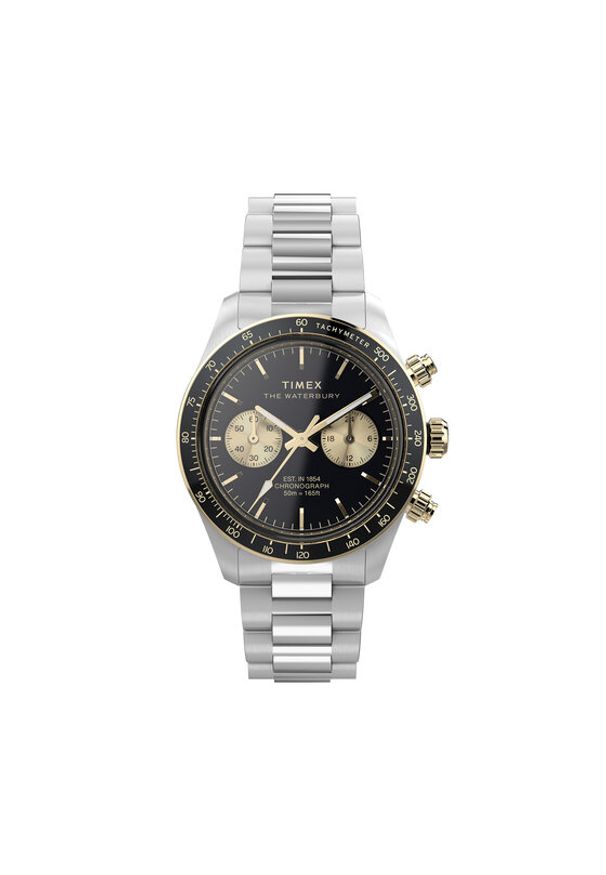 Timex Zegarek Waterbury Heritage TW2Y24000 Czarny. Kolor: czarny
