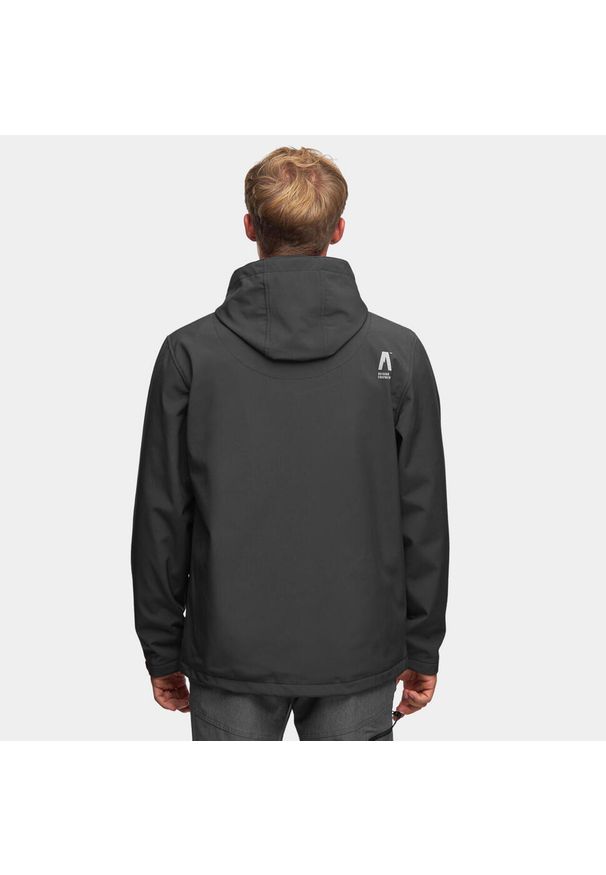 Kurtka softshellowa turystyczna męska Alpinus Stenshuvud. Kolor: czarny. Materiał: softshell. Sport: turystyka piesza