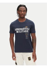 Aeronautica Militare T-Shirt 251TS2401J592 Granatowy Regular Fit. Kolor: niebieski. Materiał: bawełna