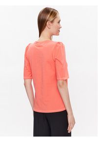 Moss Copenhagen T-Shirt Tig 17329 Różowy Regular Fit. Kolor: różowy. Materiał: bawełna