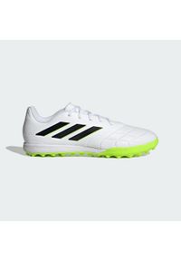 Buty do piłki nożnej męskie Adidas Copa Pure II.3 TF. Kolor: biały, czarny, żółty, wielokolorowy. Materiał: skóra. Sport: piłka nożna #1