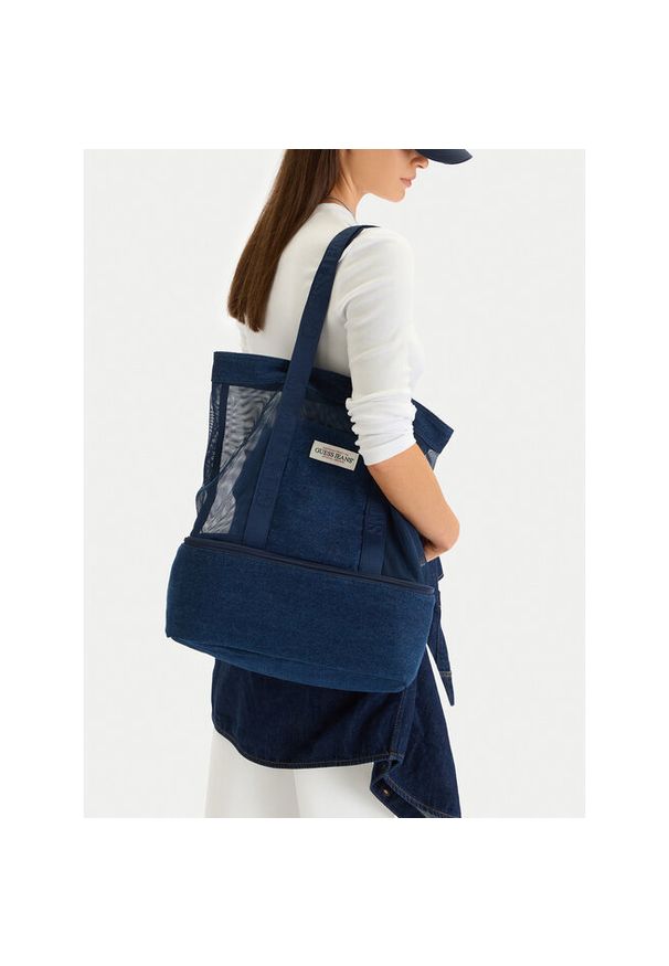 Torebka Guess Jeans. Kolor: niebieski