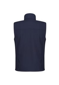 Regatta - Ocieplana Męska Softshell. Kolor: niebieski. Materiał: softshell. Długość rękawa: bez rękawów