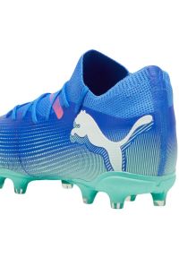 Buty piłkarskie Puma Future 7 Match FG/AG 107931 01 niebieskie. Kolor: niebieski. Materiał: syntetyk, materiał. Szerokość cholewki: normalna. Sport: piłka nożna #3