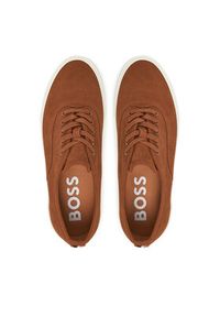 BOSS Tenisówki Aiden 50542098 Brązowy. Kolor: brązowy. Materiał: zamsz, skóra #4
