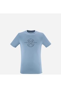 Koszulka męska z krótkim rękawem Millet Ubic Light Ts Ss M active fit. Kolor: niebieski. Materiał: tkanina, mesh. Długość rękawa: krótki rękaw. Długość: krótkie. Wzór: nadruk. Sport: turystyka piesza #1