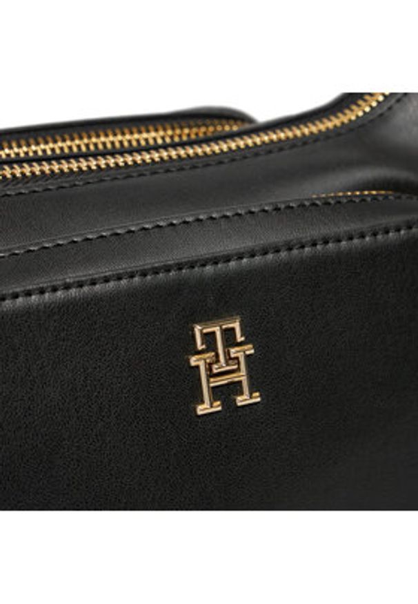TOMMY HILFIGER - Tommy Hilfiger Torebka Soft Utility Shoulder Bag Pu AW0AW16711 Czarny. Kolor: czarny. Materiał: skórzane