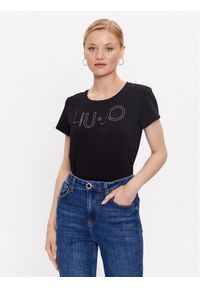 Liu Jo Sport T-Shirt TF3084 J0088 Czarny Regular Fit. Kolor: czarny. Materiał: bawełna. Styl: sportowy