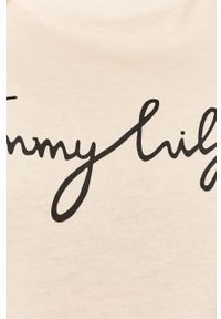 TOMMY HILFIGER - Tommy Hilfiger t-shirt bawełniany kolor biały. Okazja: na co dzień. Kolor: biały. Materiał: bawełna. Długość rękawa: krótki rękaw. Długość: krótkie. Wzór: nadruk. Styl: casual #5