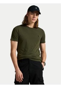 Polo Ralph Lauren T-Shirt 710671438180 Zielony Custom Slim Fit. Typ kołnierza: polo. Kolor: zielony. Materiał: bawełna