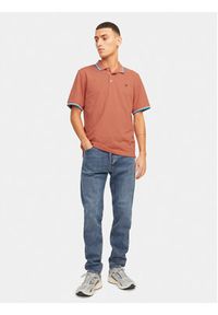 Jack & Jones - Jack&Jones Polo Bluwin 12169064 Pomarańczowy Regular Fit. Typ kołnierza: polo. Kolor: pomarańczowy. Materiał: bawełna #5