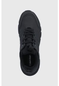 Calvin Klein Buty kolor czarny. Nosek buta: okrągły. Zapięcie: sznurówki. Kolor: czarny. Materiał: guma