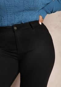 Renee - Czarne Spodnie Skinny Push-Up Mabyn. Kolor: czarny. Materiał: tkanina #5