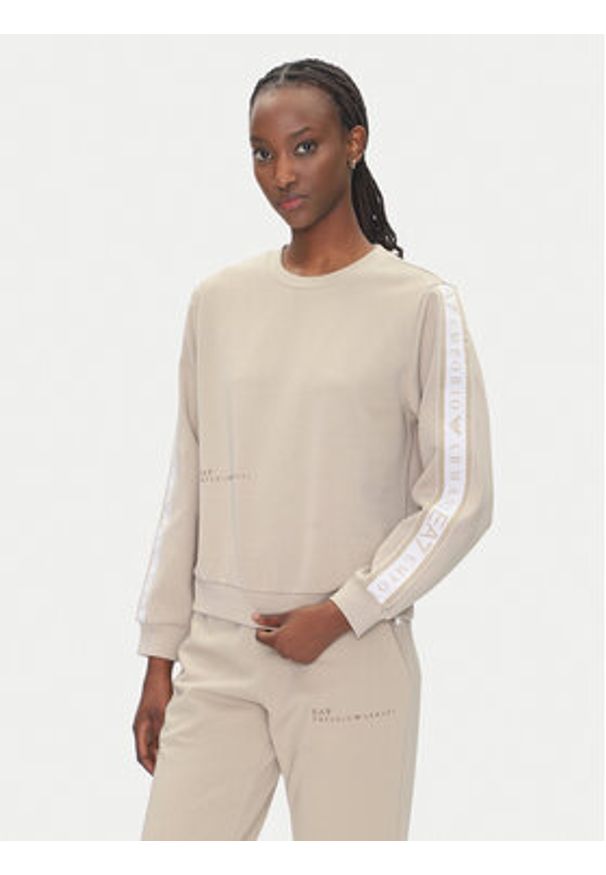 EA7 Emporio Armani Dres 7W000283 AF12501 U6155 Beżowy Regular Fit. Kolor: beżowy. Materiał: syntetyk