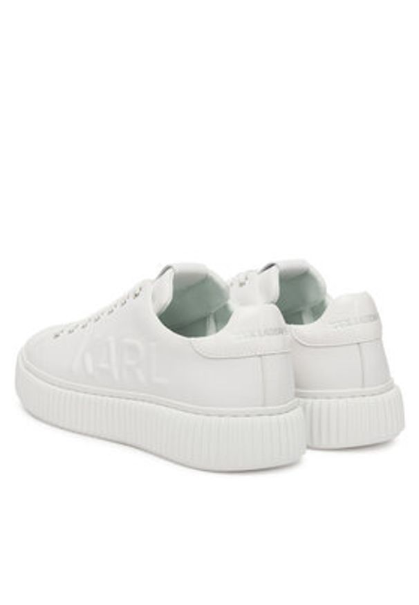 Karl Lagerfeld - KARL LAGERFELD Sneakersy KL24225 Biały. Kolor: biały. Materiał: skóra