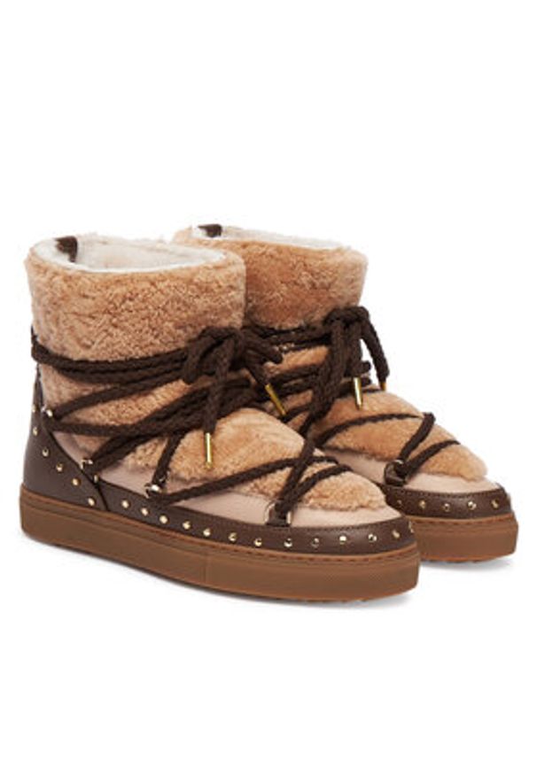 Inuikii Śniegowce Curly Rock 1001.003.0071 Beżowy. Kolor: beżowy. Materiał: materiał. Styl: rockowy