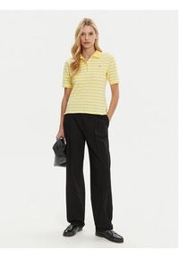 TOMMY HILFIGER - Tommy Hilfiger Polo 1985 WW0WW43224 Żółty Regular Fit. Typ kołnierza: polo. Kolor: żółty. Materiał: bawełna
