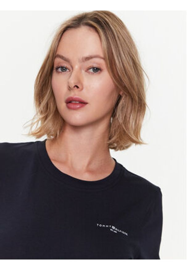 TOMMY HILFIGER - Tommy Hilfiger T-Shirt 1985 WW0WW37877 Granatowy Regular Fit. Kolor: niebieski. Materiał: bawełna