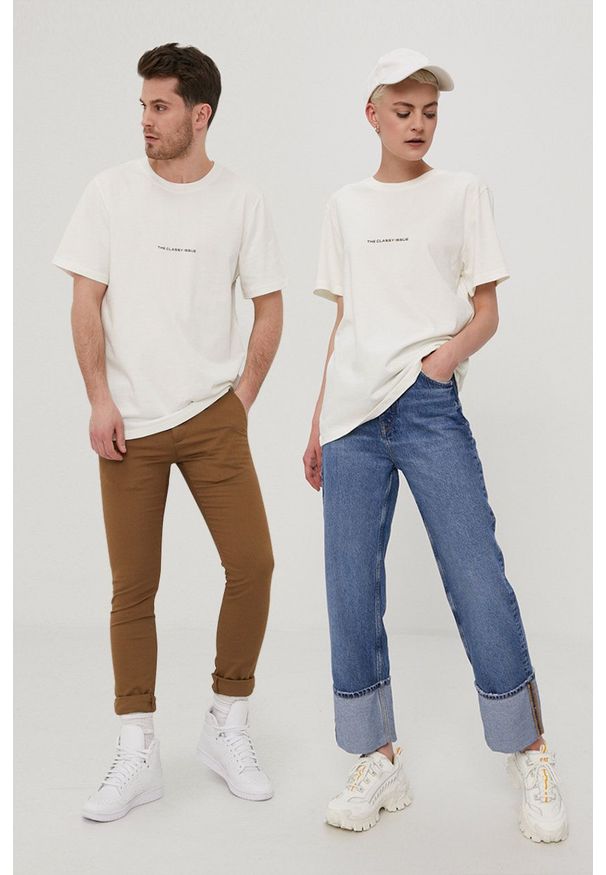 The Classy Issue - T-shirt. Okazja: na co dzień. Kolor: beżowy. Wzór: nadruk. Styl: casual