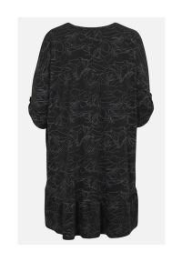 Zhenzi - Dżersejowa tunika. Kolor: czarny. Materiał: jersey. Długość: długie. Styl: elegancki