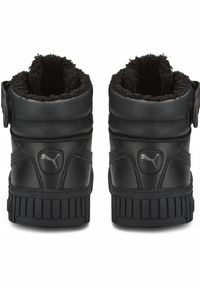Puma - Damskie sneakersy Carina 2.0 Mid Winter PUMA Black Dark Shadow Gray. Zapięcie: sznurówki. Kolor: wielokolorowy, czarny, szary. Materiał: syntetyk, materiał. Szerokość cholewki: normalna. Sport: turystyka piesza