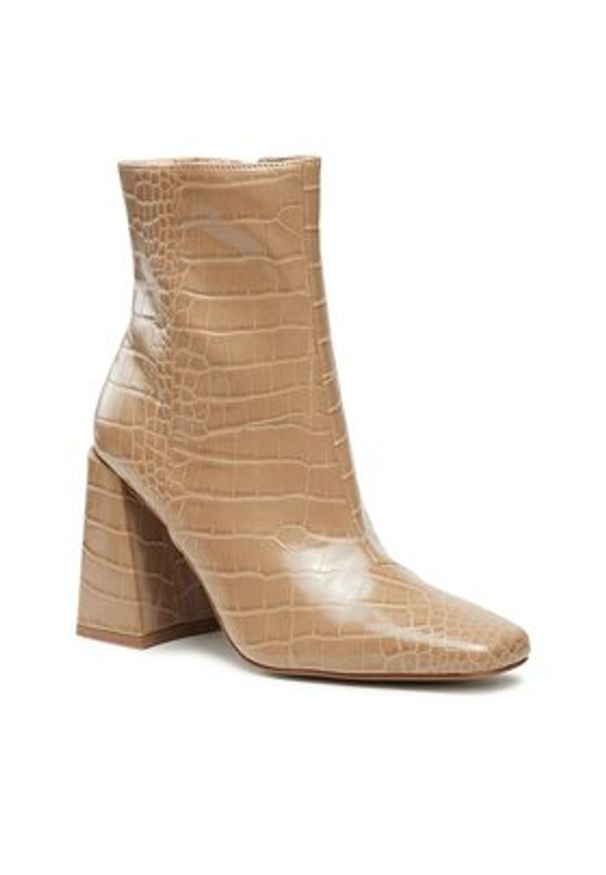 Vero Moda Botki Vmmeise 10296965 Beżowy. Kolor: beżowy. Materiał: skóra