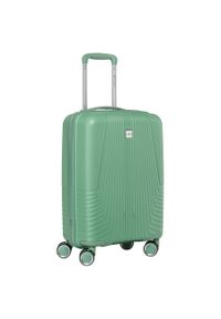 Kabinowa, zielona walizka podróżna z teleskopowym uchwytem Peterson PTN PP-09-W. Kolor: zielony #1