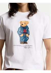 Polo Ralph Lauren T-Shirt 710854497038 Biały Regular Fit. Typ kołnierza: polo. Kolor: biały. Materiał: bawełna #4
