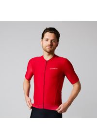 ACELERA - Męska koszulka kolarska Essential z krótkim rękawem. Kolor: czerwony. Materiał: materiał. Długość rękawa: krótki rękaw. Długość: krótkie. Sport: kolarstwo #1