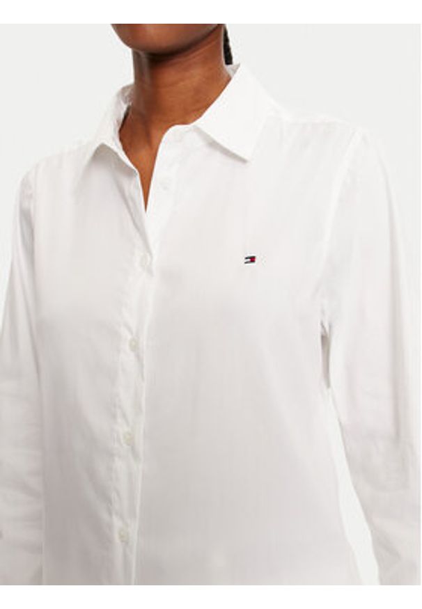 TOMMY HILFIGER - Tommy Hilfiger Koszula WW0WW44084 Biały Regular Fit. Kolor: biały. Materiał: bawełna