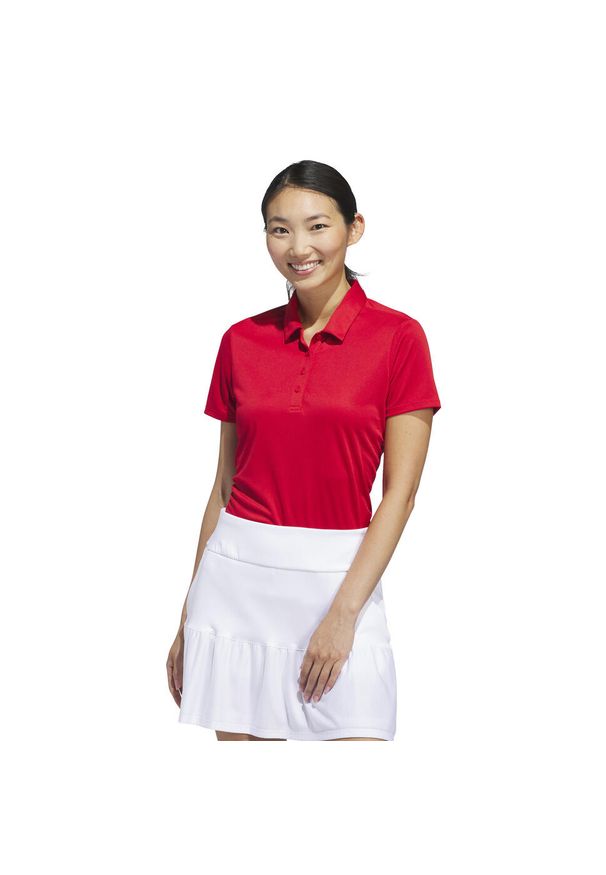 Adidas - Damska koszulka polo adidas Performance. Typ kołnierza: polo. Kolor: czerwony. Materiał: materiał. Styl: klasyczny, sportowy