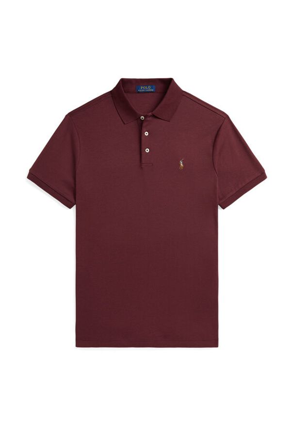 Polo Ralph Lauren Polo 710704319173 Bordowy Custom Slim Fit. Typ kołnierza: polo. Kolor: czerwony. Materiał: bawełna
