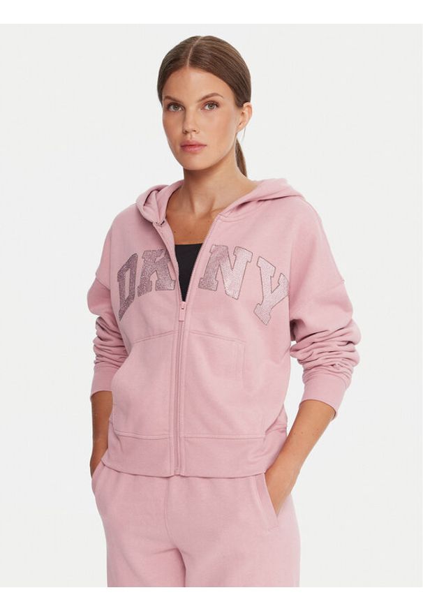 DKNY Sport Bluza DP5J9670 Różowy Regular Fit. Kolor: różowy. Materiał: bawełna. Styl: sportowy