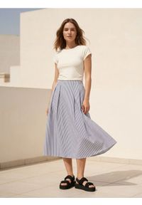 Sinsay - Spódnica midi w paski - wielobarwny. Wzór: paski #1