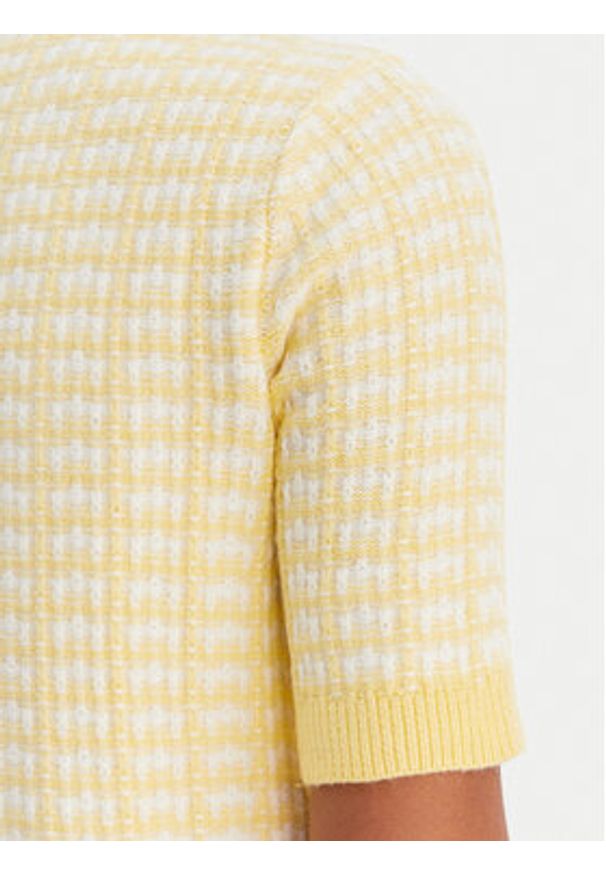 Morgan Kardigan 261-MIRES Żółty Slim Fit. Kolor: żółty. Materiał: syntetyk