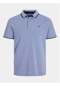 Jack & Jones - Jack&Jones Polo Paulos 12136668 Niebieski Slim Fit. Typ kołnierza: polo. Kolor: niebieski. Materiał: bawełna