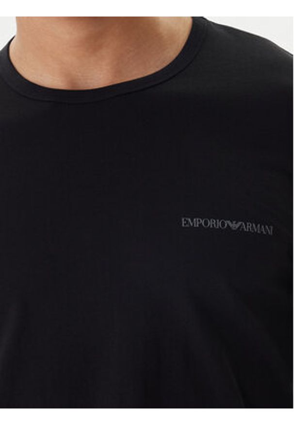 Emporio Armani Underwear Longsleeve EM000382 AF10800 UC001 Czarny Slim Fit. Kolor: czarny. Materiał: bawełna. Długość rękawa: długi rękaw