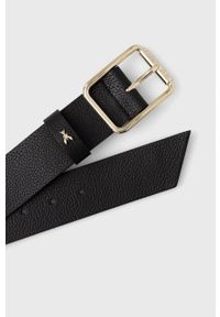Patrizia Pepe Pasek skórzany damski kolor czarny. Kolor: czarny. Materiał: skóra #2