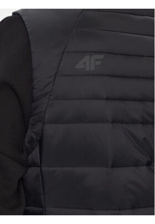 4f - 4F Bezrękawnik 4FAW23TVESF072 Czarny Slim Fit. Kolor: czarny. Materiał: syntetyk. Długość rękawa: bez rękawów