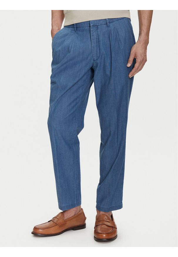 Baldessarini Chinosy B1 19127.1366 Niebieski Regular Fit. Kolor: niebieski. Materiał: bawełna
