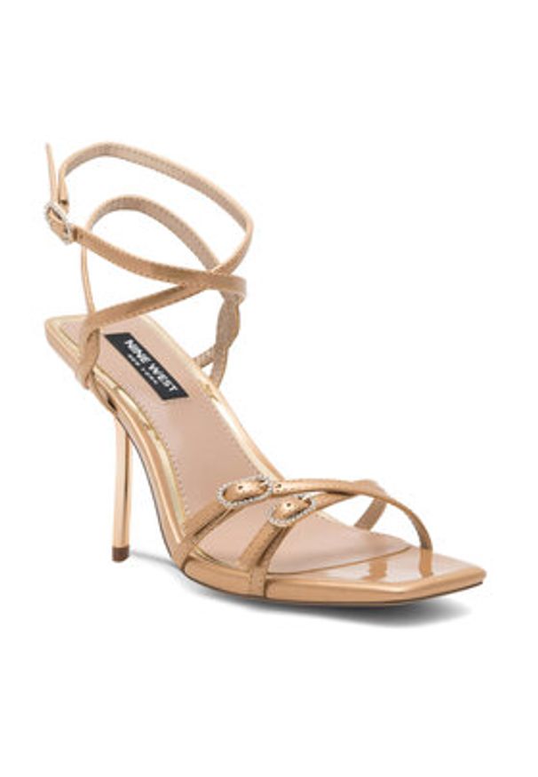 Nine West Sandały FARAZA ZL23014CC Złoty. Kolor: złoty. Materiał: skóra