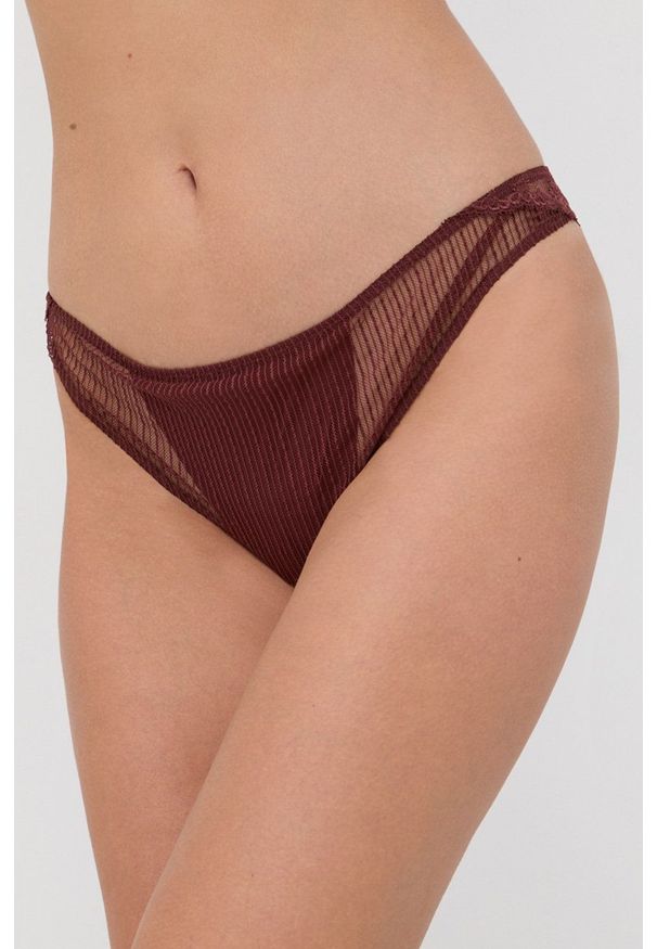 Wolford Figi Venus kolor brązowy. Kolor: czerwony