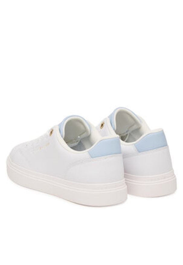 TOMMY HILFIGER - Tommy Hilfiger Sneakersy Th Feminine Cupsole Leather FW0FW09105 Biały. Kolor: biały. Materiał: skóra