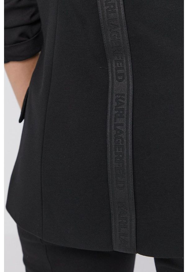 Karl Lagerfeld - Marynarka. Okazja: na co dzień. Kolor: czarny. Styl: klasyczny, casual