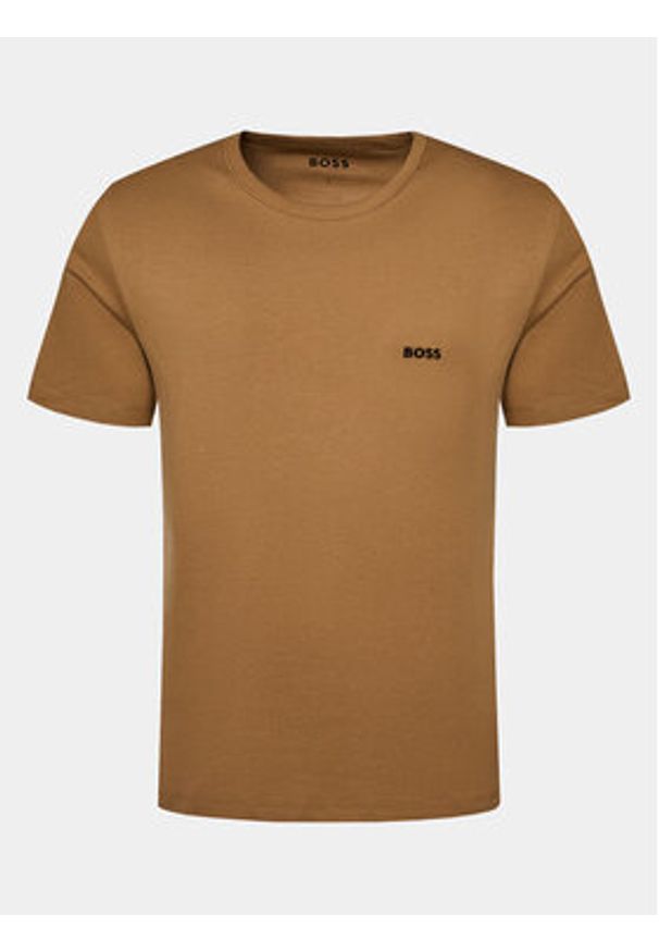 BOSS - Boss Komplet 3 t-shirtów Tshirt Rn 3P Classic 50475284 Beżowy Regular Fit. Kolor: beżowy. Materiał: bawełna