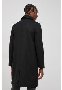 Bruuns Bazaar Płaszcz wełniany Aslan Mac kolor czarny przejściowy. Okazja: na co dzień. Kolor: czarny. Materiał: wełna. Wzór: gładki. Styl: casual #5