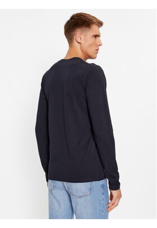 4f - 4F Longsleeve 4FAW23TLONM155 Niebieski Slim Fit. Kolor: niebieski. Materiał: bawełna. Długość rękawa: długi rękaw