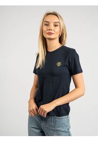 TOMMY HILFIGER - Tommy Hilfiger T-shirt "Essential" | WW0WW25585 | Kobieta | Granatowy. Okazja: na co dzień. Kolor: niebieski. Materiał: bawełna. Styl: casual